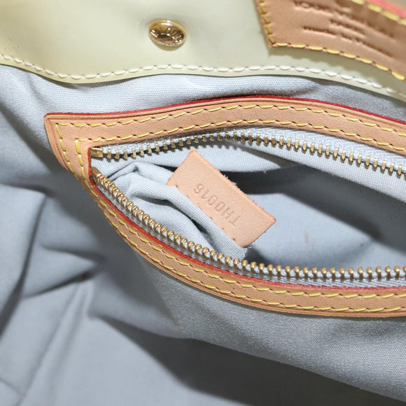 LOUIS VUITTON Monogram Vernis Reade PM Hand Bag Perle M91336 LV Auth 159276