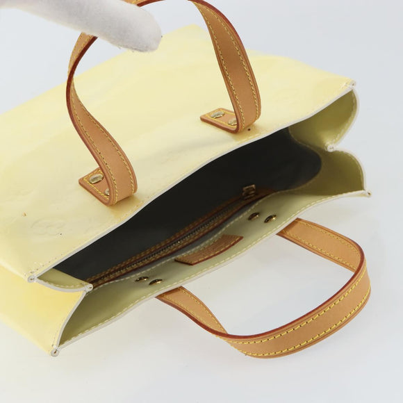 LOUIS VUITTON Monogram Vernis Reade PM Hand Bag Perle M91336 LV Auth 159276