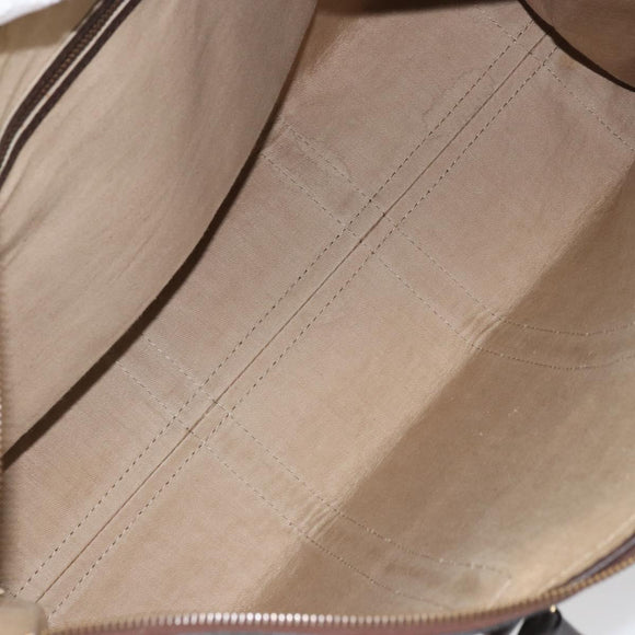 Christian Dior Trotter Canvas Hand Bag Beige Gold Auth 159277