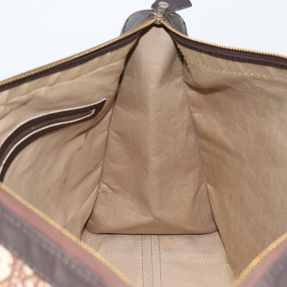 Christian Dior Trotter Canvas Hand Bag Beige Gold Auth 159277