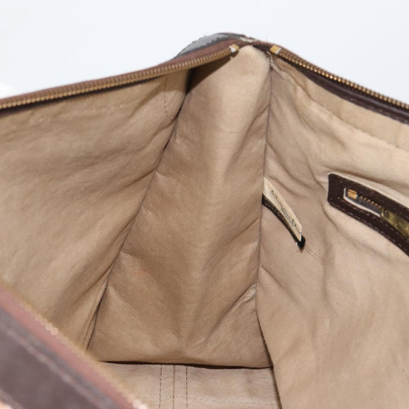 Christian Dior Trotter Canvas Hand Bag Beige Gold Auth 159277