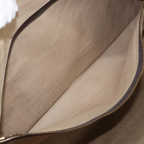 Christian Dior Trotter Canvas Hand Bag Beige Gold Auth 159277