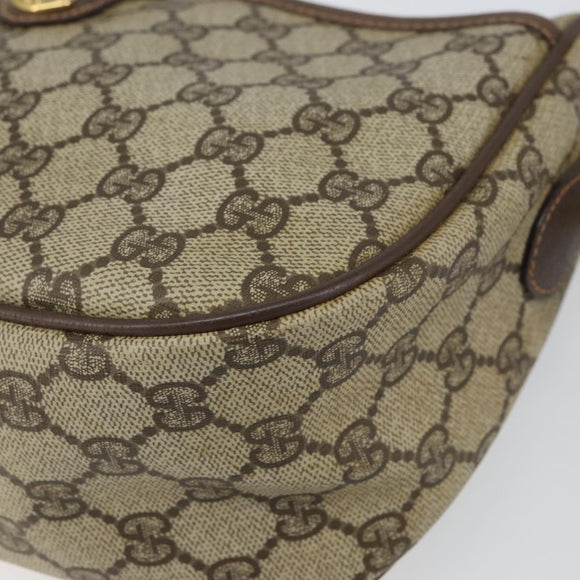 GUCCI GG Supreme Web Sherry Line Bag PVC Beige Gold 89 02 077 Auth 159285