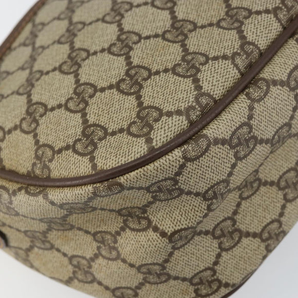 GUCCI GG Supreme Web Sherry Line Bag PVC Beige Gold 89 02 077 Auth 159285