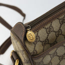 GUCCI GG Supreme Web Sherry Line Bag PVC Beige Gold 89 02 077 Auth 159285-10