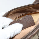 GUCCI GG Supreme Web Sherry Line Bag PVC Beige Gold 89 02 077 Auth 159285-12