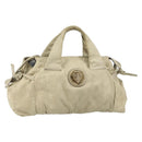 GUCCI GG Canvas Guccissima Histeria Bag Leather Ivory Gold 197020 Auth 159286-1