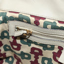 GUCCI GG Canvas Guccissima Histeria Bag Leather Ivory Gold 197020 Auth 159286-20