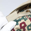 GUCCI GG Canvas Guccissima Histeria Bag Leather Ivory Gold 197020 Auth 159286-22