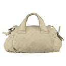 GUCCI GG Canvas Guccissima Histeria Bag Leather Ivory Gold 197020 Auth 159286-3