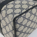 GUCCI GG Supreme Sherry Line Hand Bag PVC Navy Gold Red 39 02 006 Auth 159287-15