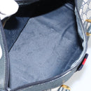 GUCCI GG Supreme Sherry Line Hand Bag PVC Navy Gold Red 39 02 006 Auth 159287-11