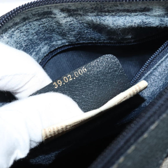 GUCCI GG Supreme Sherry Line Hand Bag PVC Navy Gold Red 39 02 006 Auth 159287