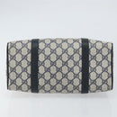 GUCCI GG Supreme Sherry Line Hand Bag PVC Navy Gold Red 39 02 006 Auth 159287-5