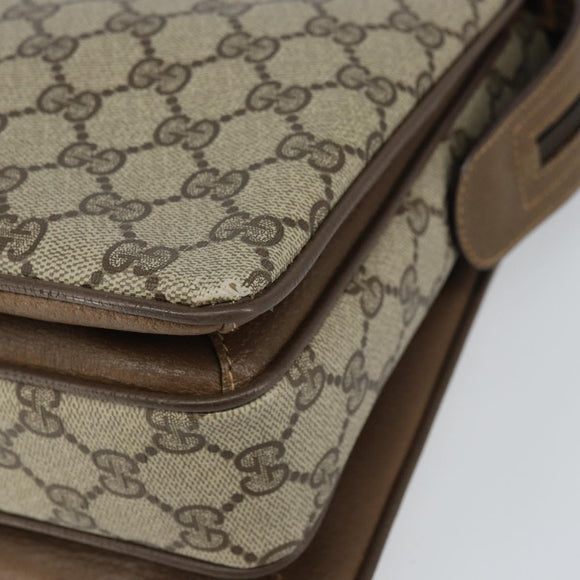 GUCCI GG Supreme Web Sherry Line Hand Bag PVC Beige Gold 41 02 079 Auth 159288