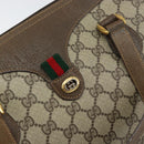 GUCCI GG Supreme Web Sherry Line Hand Bag PVC Beige Gold 41 02 079 Auth 159288-14