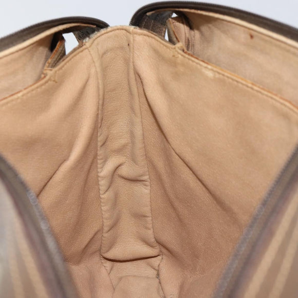 GUCCI GG Supreme Web Sherry Line Hand Bag PVC Beige Gold 41 02 079 Auth 159288