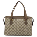 GUCCI GG Supreme Web Sherry Line Hand Bag PVC Beige Gold 41 02 079 Auth 159288-3