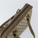 GUCCI GG Supreme Web Sherry Line Hand Bag PVC Beige Gold 41 02 079 Auth 159288-6