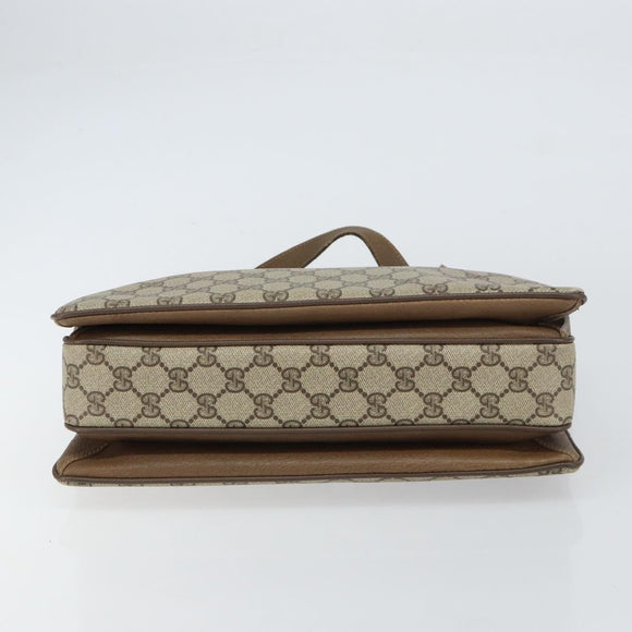 GUCCI GG Supreme Web Sherry Line Hand Bag PVC Beige Gold 41 02 079 Auth 159288