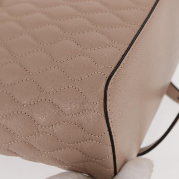 BALLY Backpack Leather Pink Silver Auth 159289