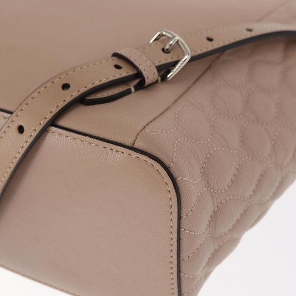 BALLY Backpack Leather Pink Silver Auth 159289