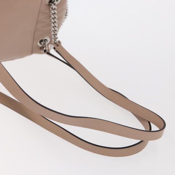 BALLY Backpack Leather Pink Silver Auth 159289