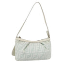 FENDI Zucca Canvas Accessory Pouch Gold Light green Auth 159291V-1