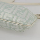 FENDI Zucca Canvas Accessory Pouch Gold Light green Auth 159291V-8