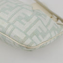 FENDI Zucca Canvas Accessory Pouch Gold Light green Auth 159291V-16