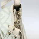 FENDI Zucca Canvas Accessory Pouch Gold Light green Auth 159291V-9