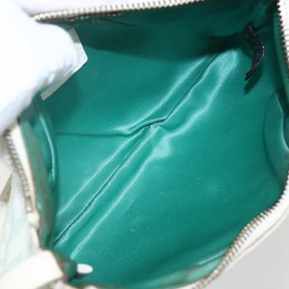 FENDI Zucca Canvas Accessory Pouch Gold Light green Auth 159291V