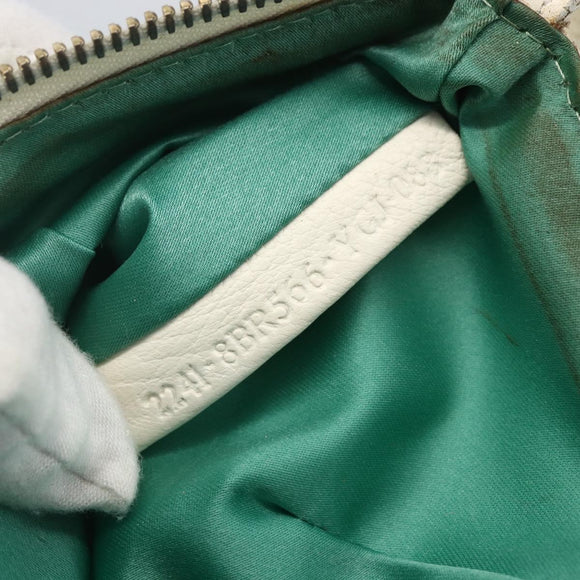 FENDI Zucca Canvas Accessory Pouch Gold Light green Auth 159291V