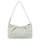 FENDI Zucca Canvas Accessory Pouch Gold Light green Auth 159291V-2