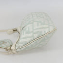 FENDI Zucca Canvas Accessory Pouch Gold Light green Auth 159291V-3
