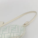 FENDI Zucca Canvas Accessory Pouch Gold Light green Auth 159291V-14