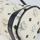 MCM Vicetos Logogram Shoulder Bag PVC Leather White Gold Auth 159292-12