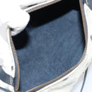 MCM Vicetos Logogram Shoulder Bag PVC Leather White Gold Auth 159292-16