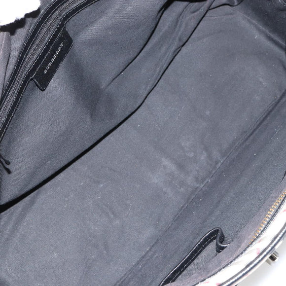 BURBERRY Nova Check Hand Bag Canvas Beige Auth 159295