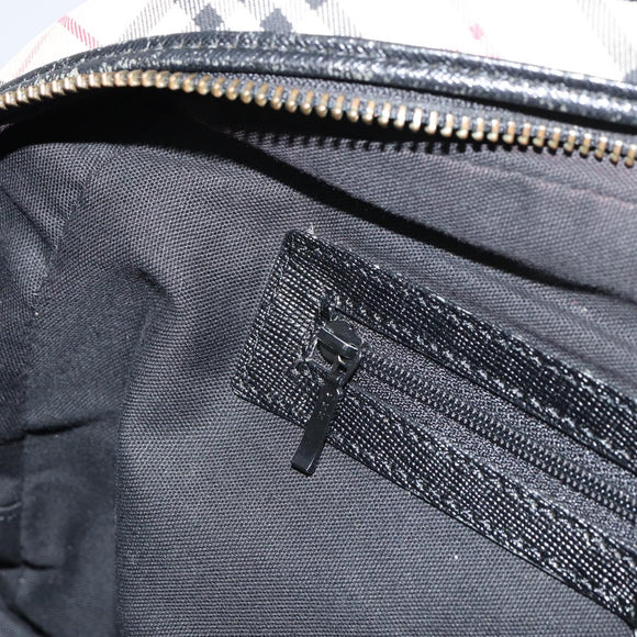 BURBERRY Nova Check Hand Bag Canvas Beige Auth 159295