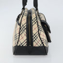 BURBERRY Nova Check Hand Bag Canvas Beige Auth 159295-3