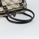 BURBERRY Nova Check Hand Bag Canvas Beige Auth 159295-7