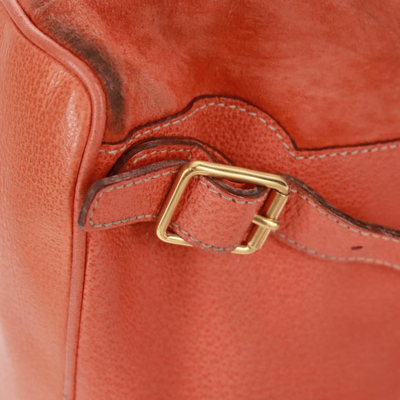 GUCCI Bamboo Backpack Suede Orange Gold 003 58 0030 Auth 159296