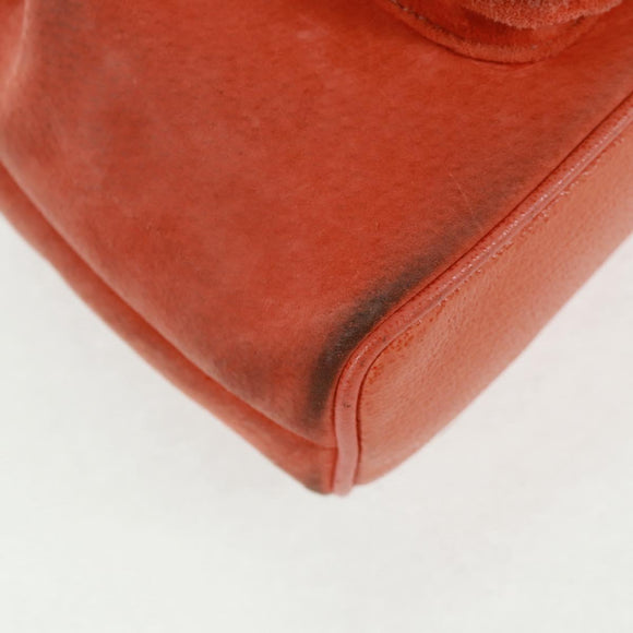 GUCCI Bamboo Backpack Suede Orange Gold 003 58 0030 Auth 159296