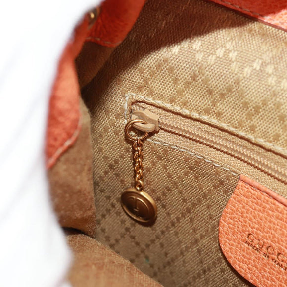 GUCCI Bamboo Backpack Suede Orange Gold 003 58 0030 Auth 159296