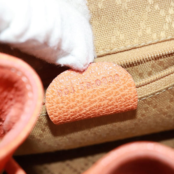 GUCCI Bamboo Backpack Suede Orange Gold 003 58 0030 Auth 159296