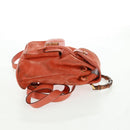 GUCCI Bamboo Backpack Suede Orange Gold 003 58 0030 Auth 159296-6