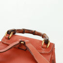 GUCCI Bamboo Backpack Suede Orange Gold 003 58 0030 Auth 159296-9