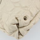 Salvatore Ferragamo Gancini Shoulder Bag Leather Ivory Gold Auth 159297-13