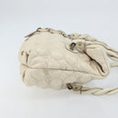 Salvatore Ferragamo Gancini Shoulder Bag Leather Ivory Gold Auth 159297-4